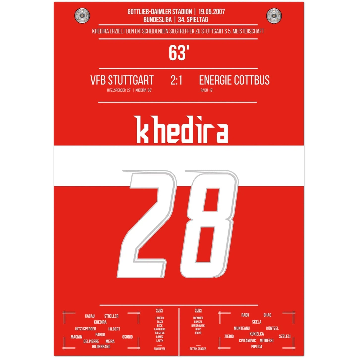 Khedira köpft Stuttgart zur Meisterschaft 2007 