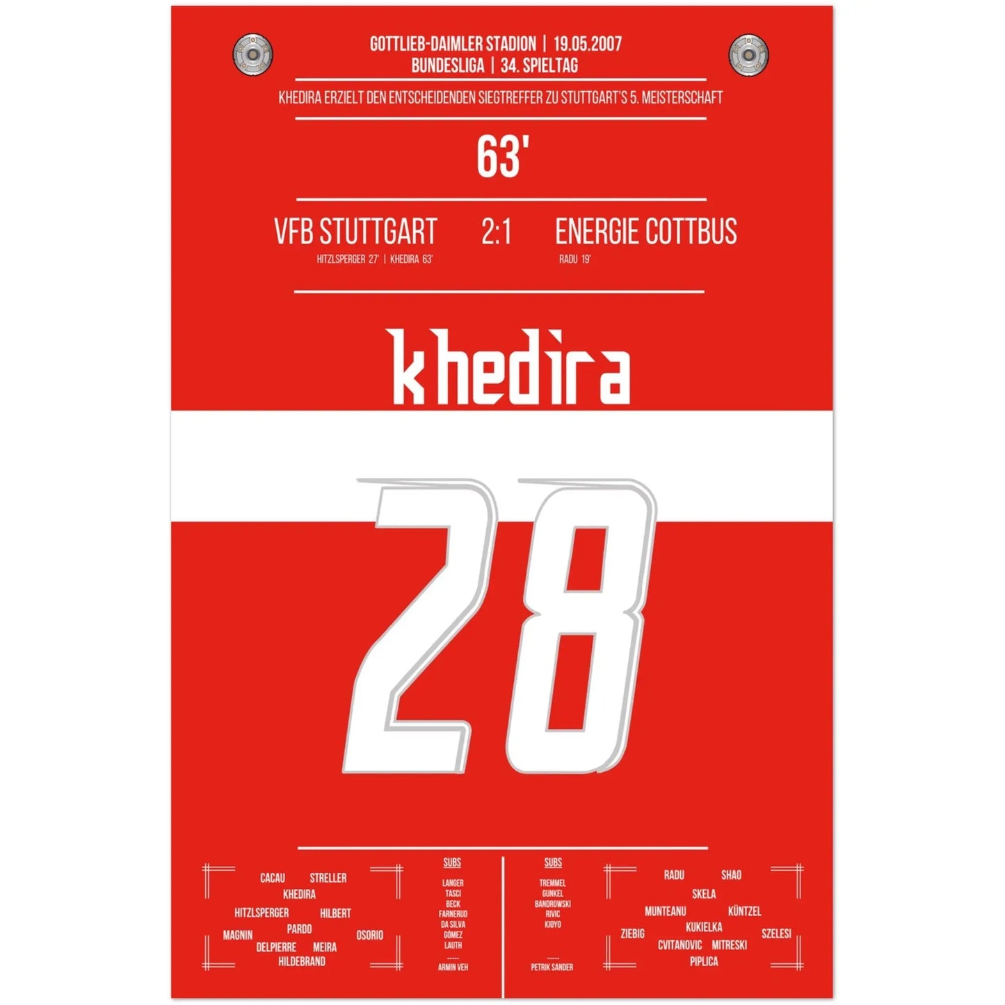 Khedira köpft Stuttgart zur Meisterschaft 2007 