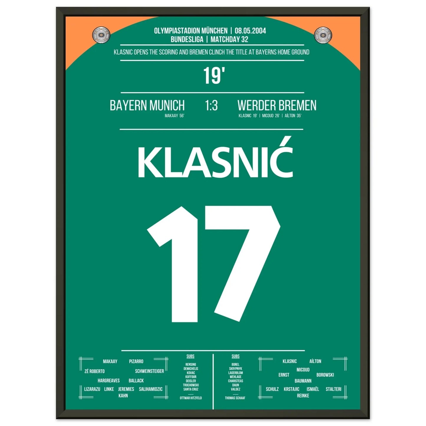 Klasnic's doel bij het winnen van het kampioenschap in München in 2004