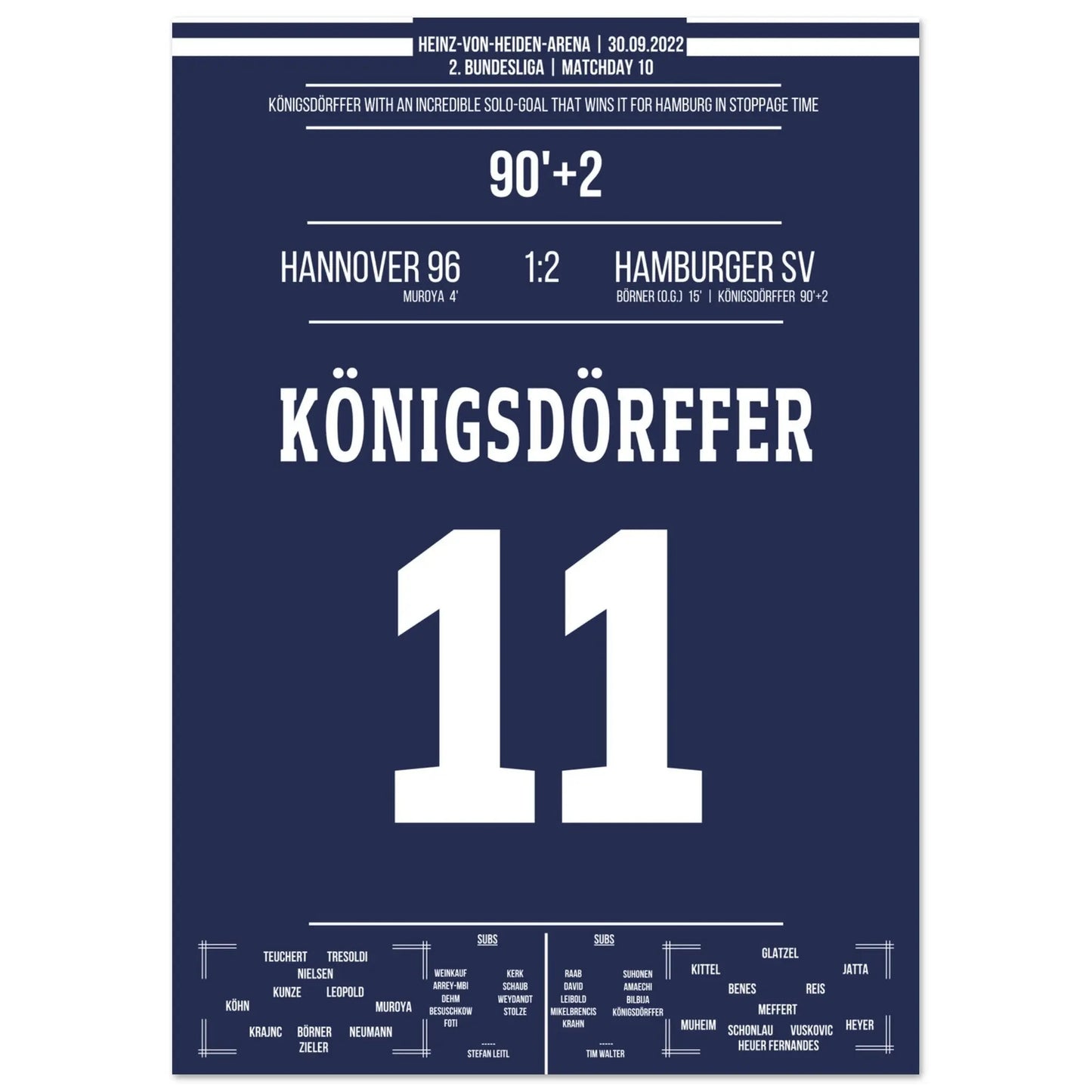 Le solo de classe mondiale de Königsdörffer pour le but vainqueur à Hanovre