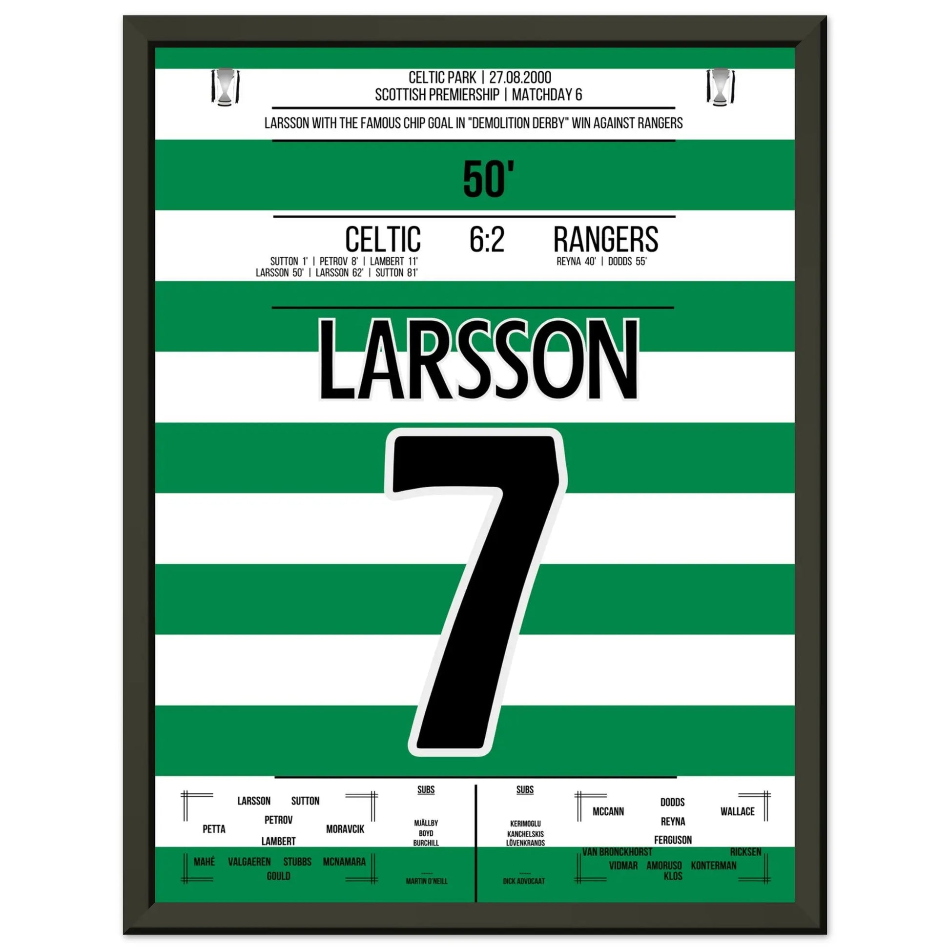 Larsson's legendärer "Chip" im "Demolition Derby" in 2000 30x40-cm-12x16-Schwarzer-Aluminiumrahmen
