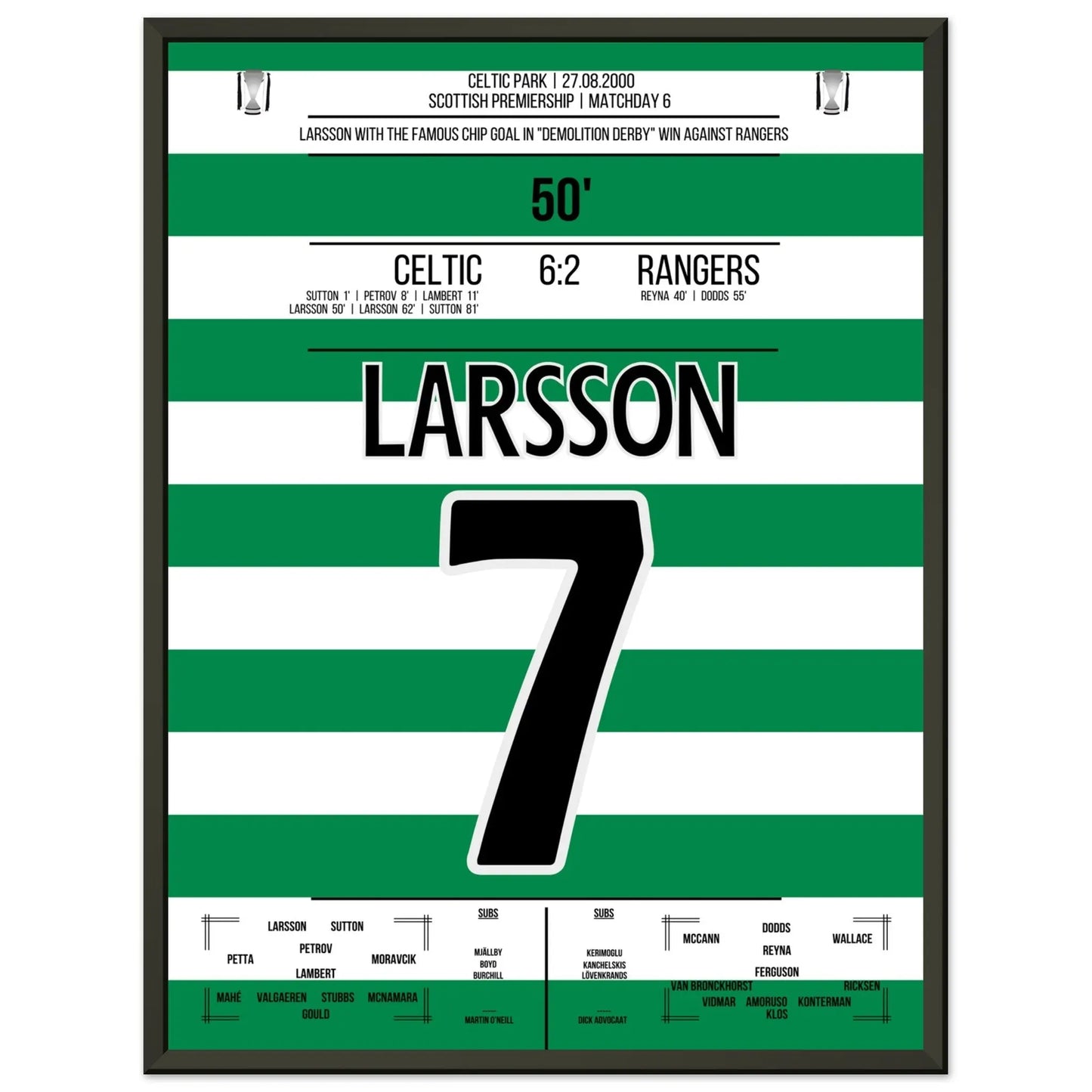 Larsson's legendärer "Chip" im "Demolition Derby" in 2000 45x60-cm-18x24-Schwarzer-Aluminiumrahmen