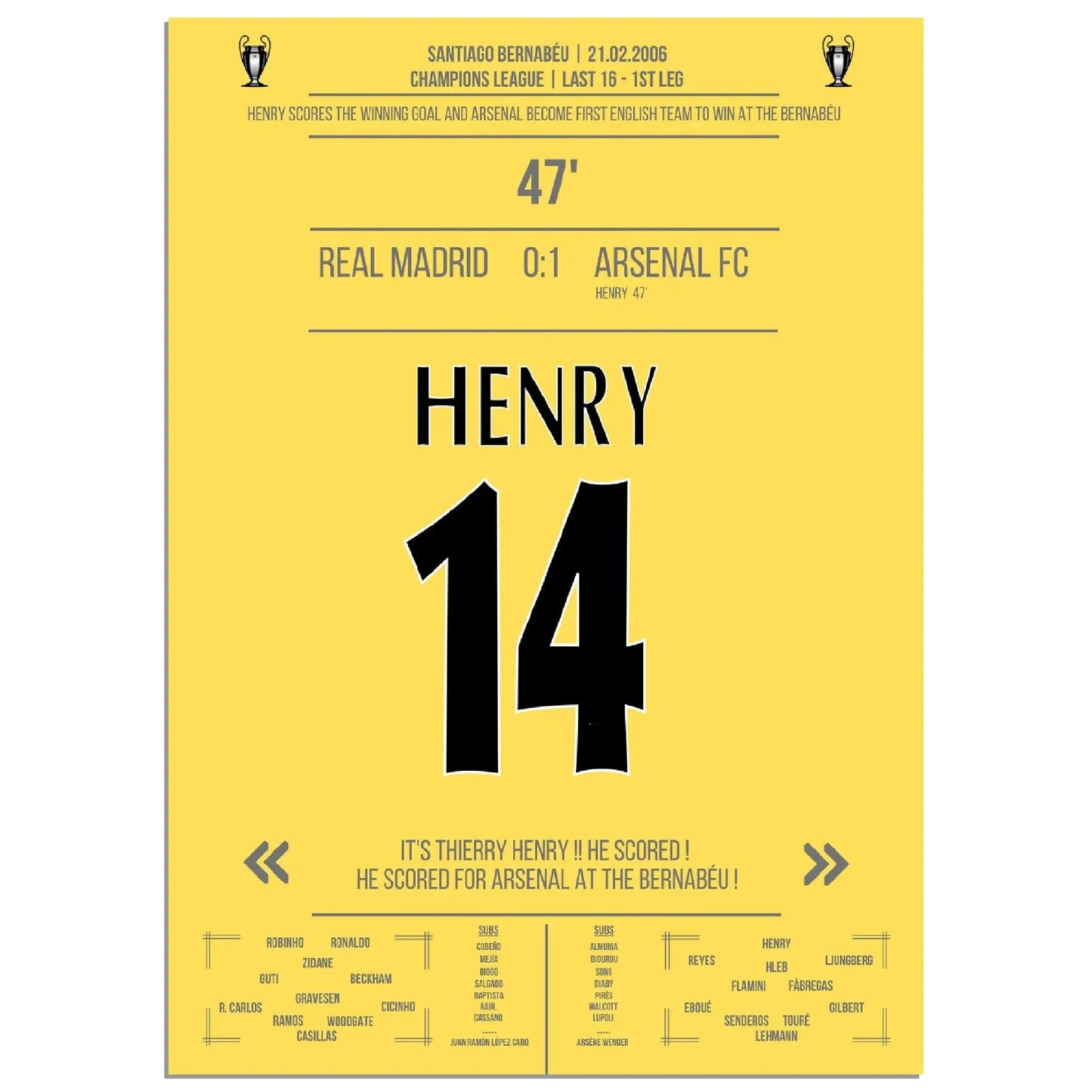 Legendäres Solo-Tor von Thierry Henry im Bernabeu Champions League 2006 