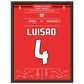 Luisao's letztes Spiel für Benfica in 2018 30x40-cm-12x16-Schwarzer-Aluminiumrahmen