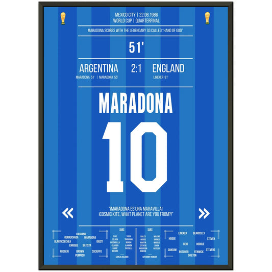 Maradonas "Hand Gottes" Tor WM 1986 Argentinien gegen England 