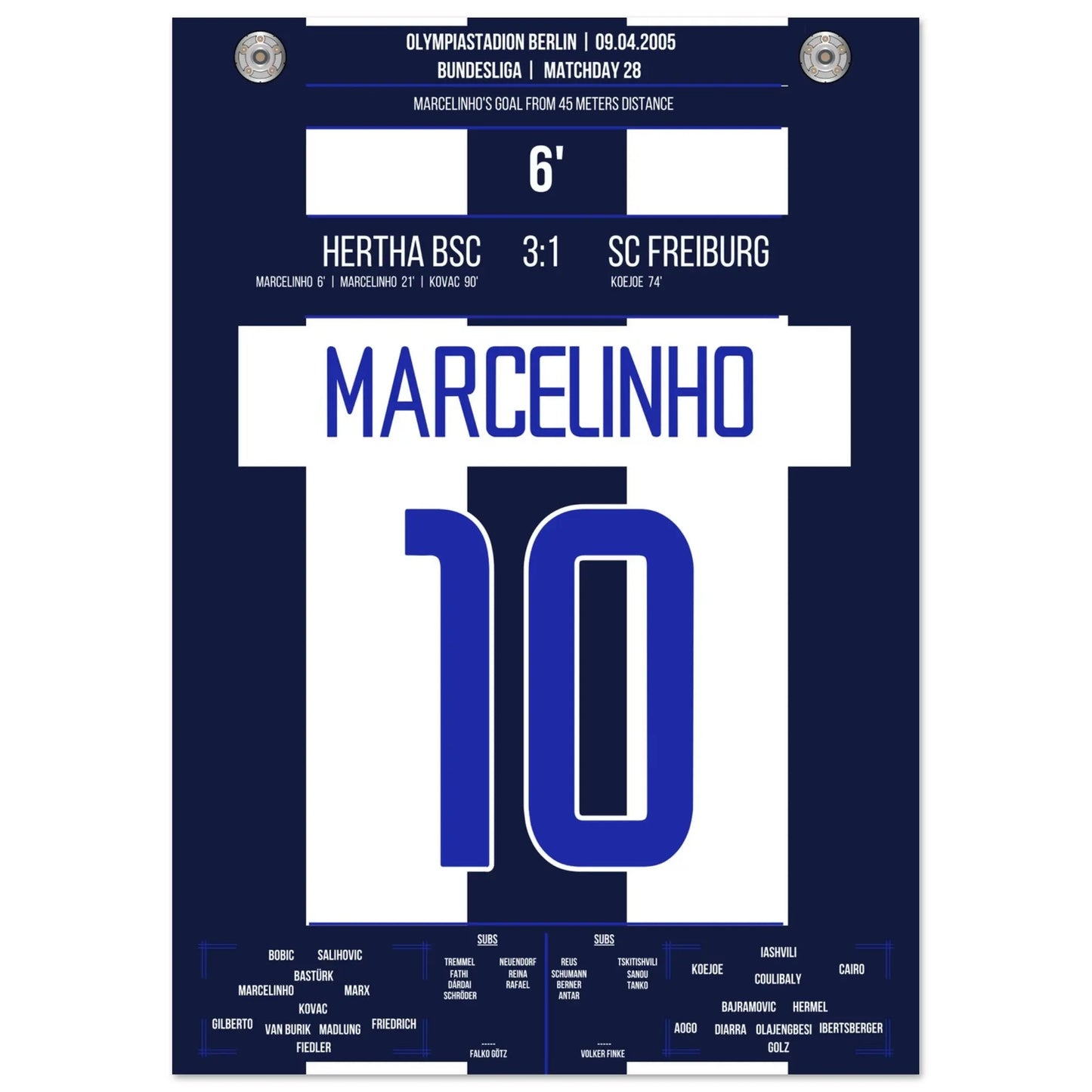 El gol soñado de Marcelinho desde 45 metros contra el Friburgo