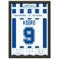 Meho Kodro Debüt für Real Sociedad A4-21x29.7-cm-8x12-Schwarzer-Aluminiumrahmen