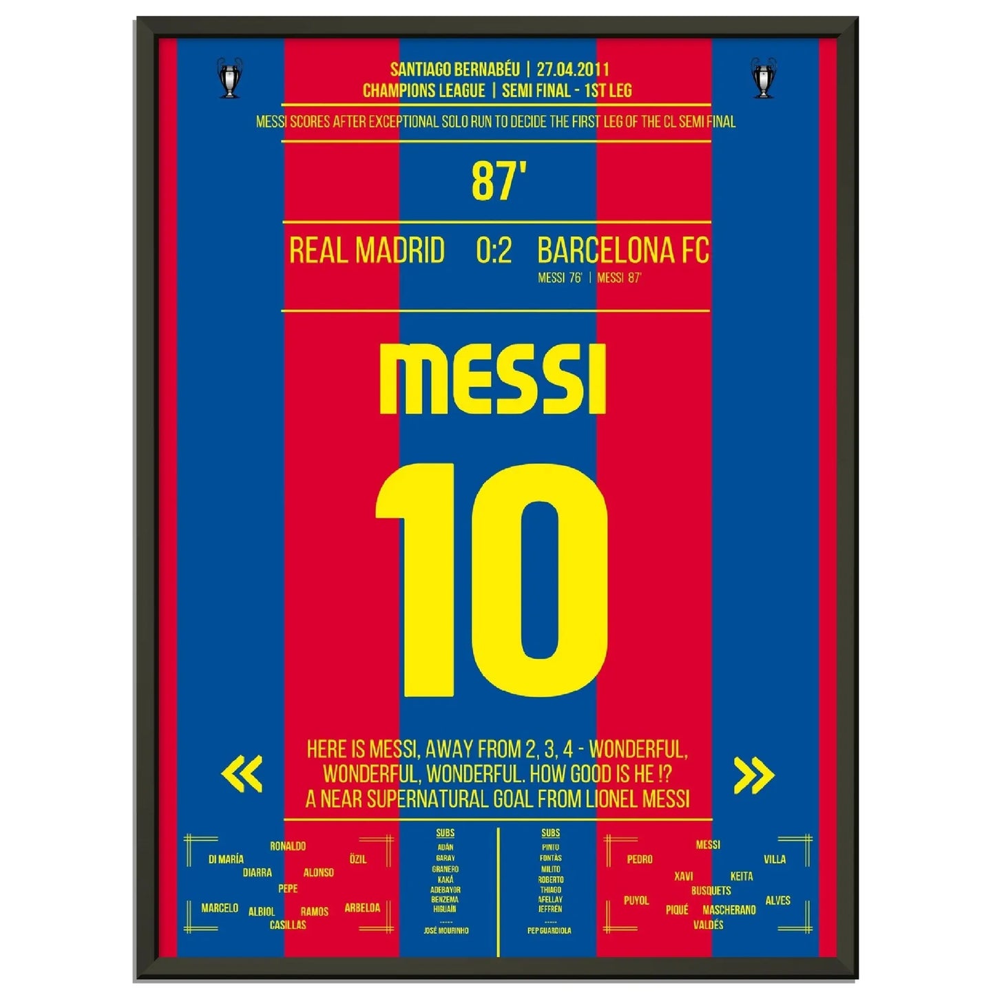 Messis unglaubliches Solo Tor gegen Real im Champions League Halbfinale 2011 