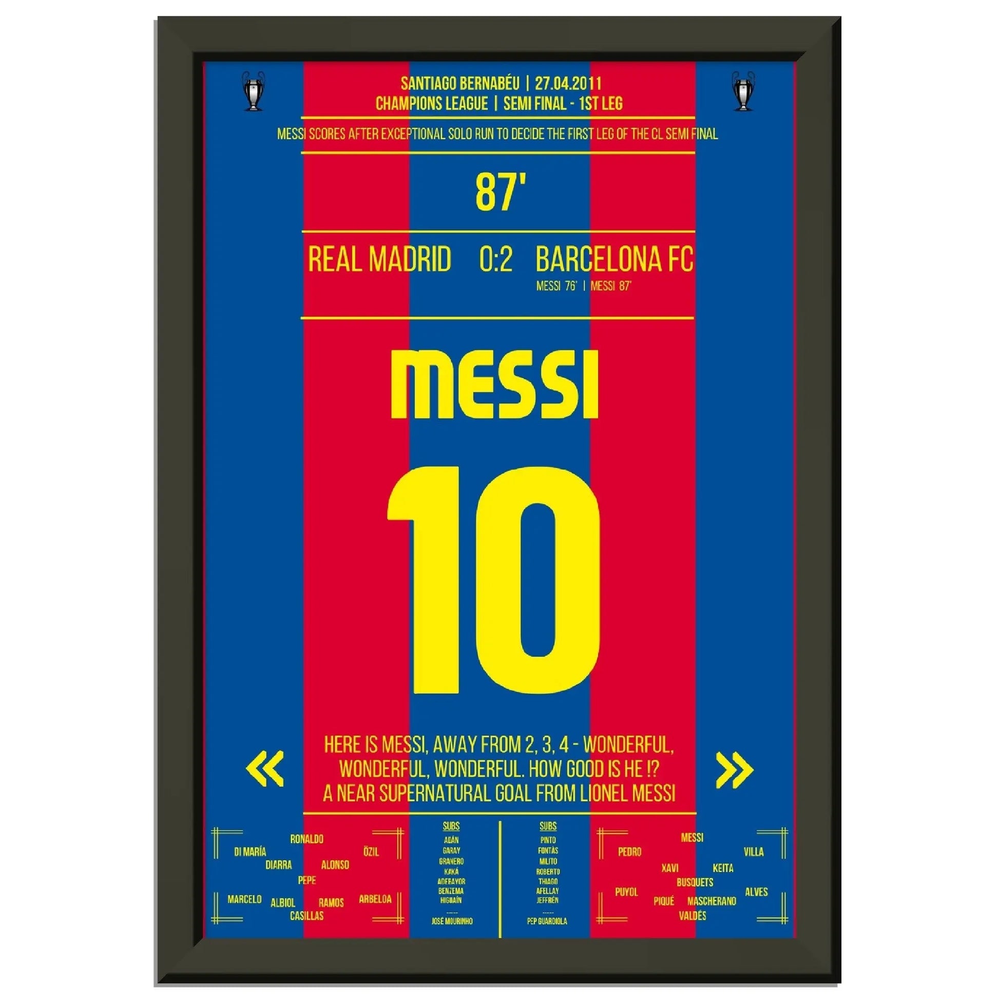 Messis unglaubliches Solo Tor gegen Real im Champions League Halbfinale 2011 