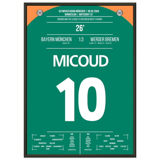 Micoud's Lupfer zur Meisterschaft 2004 50x70-cm-20x28-Schwarzer-Aluminiumrahmen