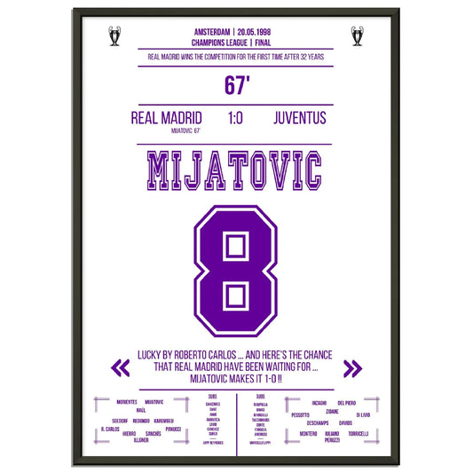 Mijatovic Siegtreffer im Champions League Finale 1998 gegen Juventus 