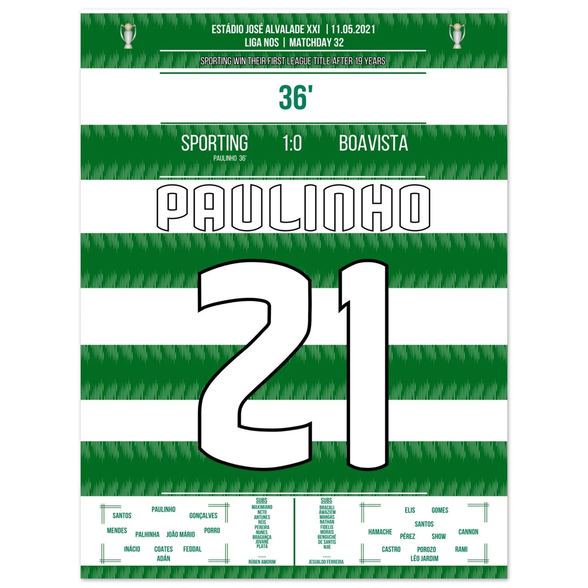 Paulinho's Tor zum ersten Titelgewinn seit 2002 45x60-cm-18x24-Ohne-Rahmen