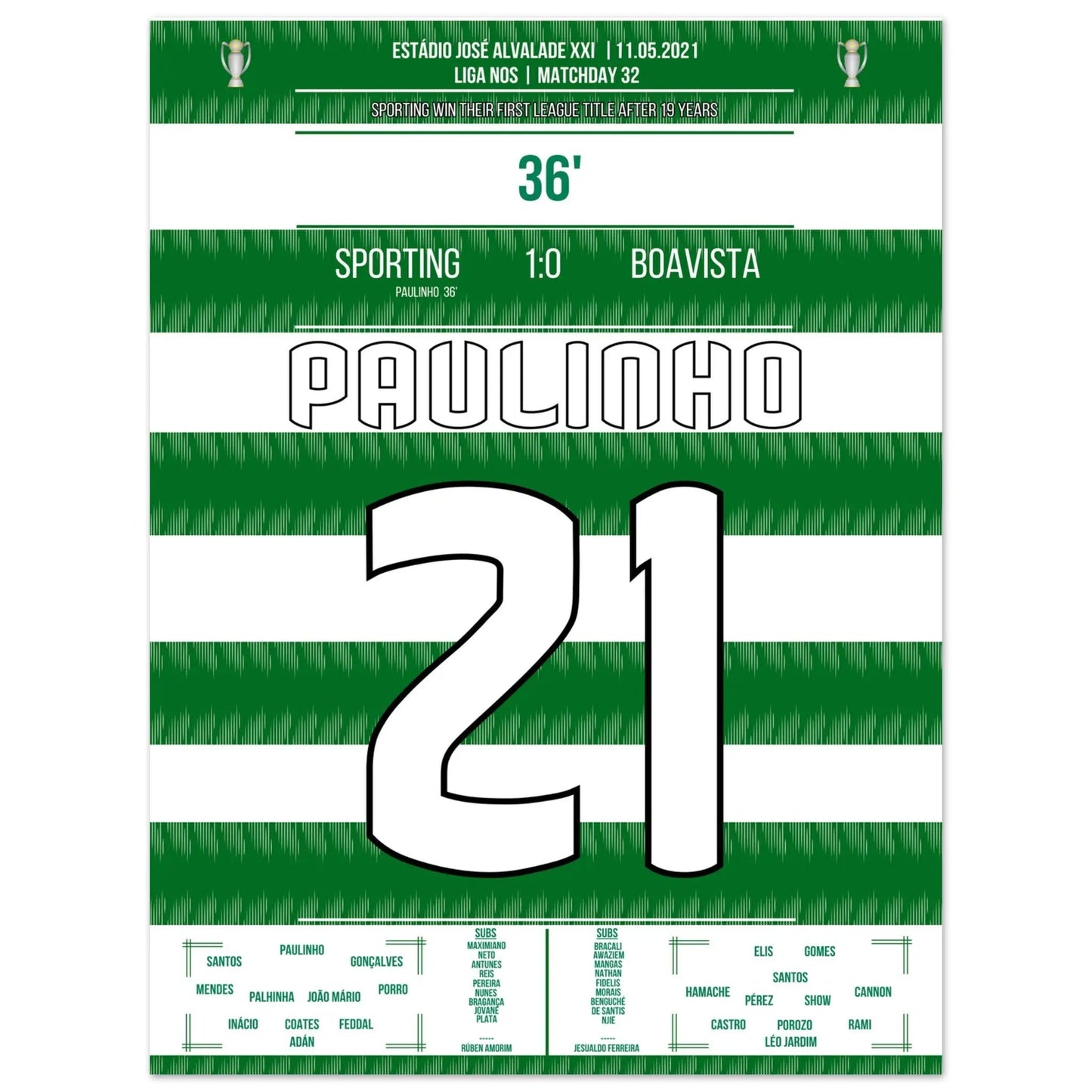 Paulinho's Tor zum ersten Titelgewinn seit 2002 30x40-cm-12x16-Ohne-Rahmen