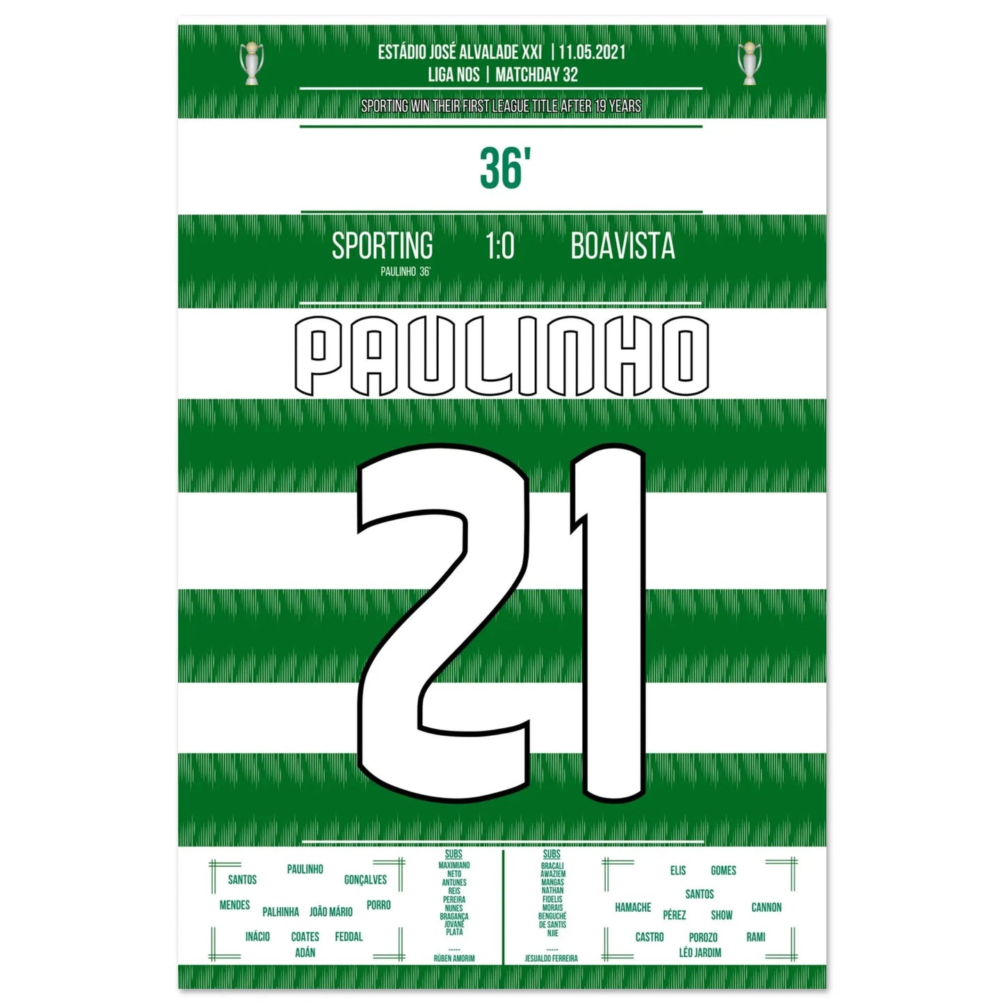 Paulinho's Tor zum ersten Titelgewinn seit 2002 60x90-cm-24x36-Ohne-Rahmen