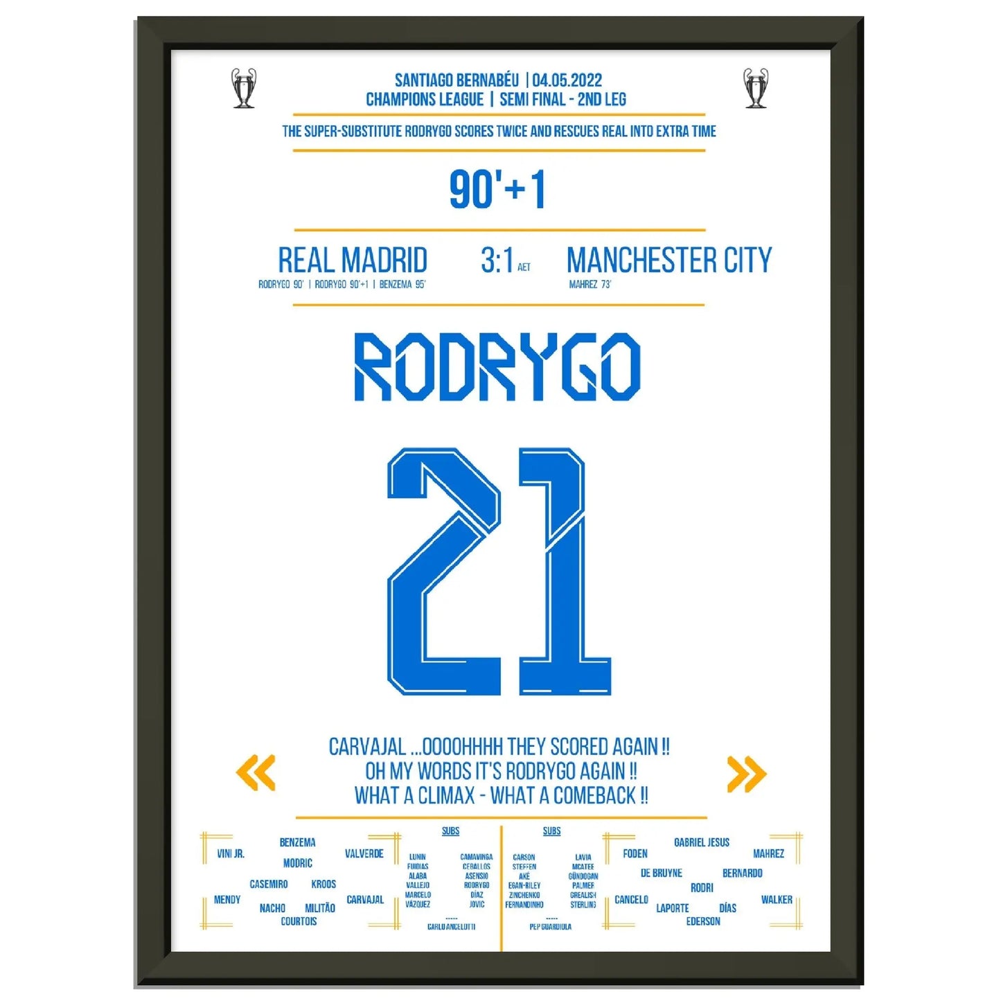 Rodrygo rettet Real in die Verlängerung auf dem Weg ins Champions League Finale 2022 