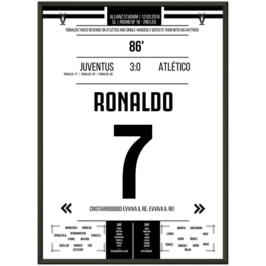 Ronaldo's revenge against Atlético in the 2019 Champions League round of 16 second leg