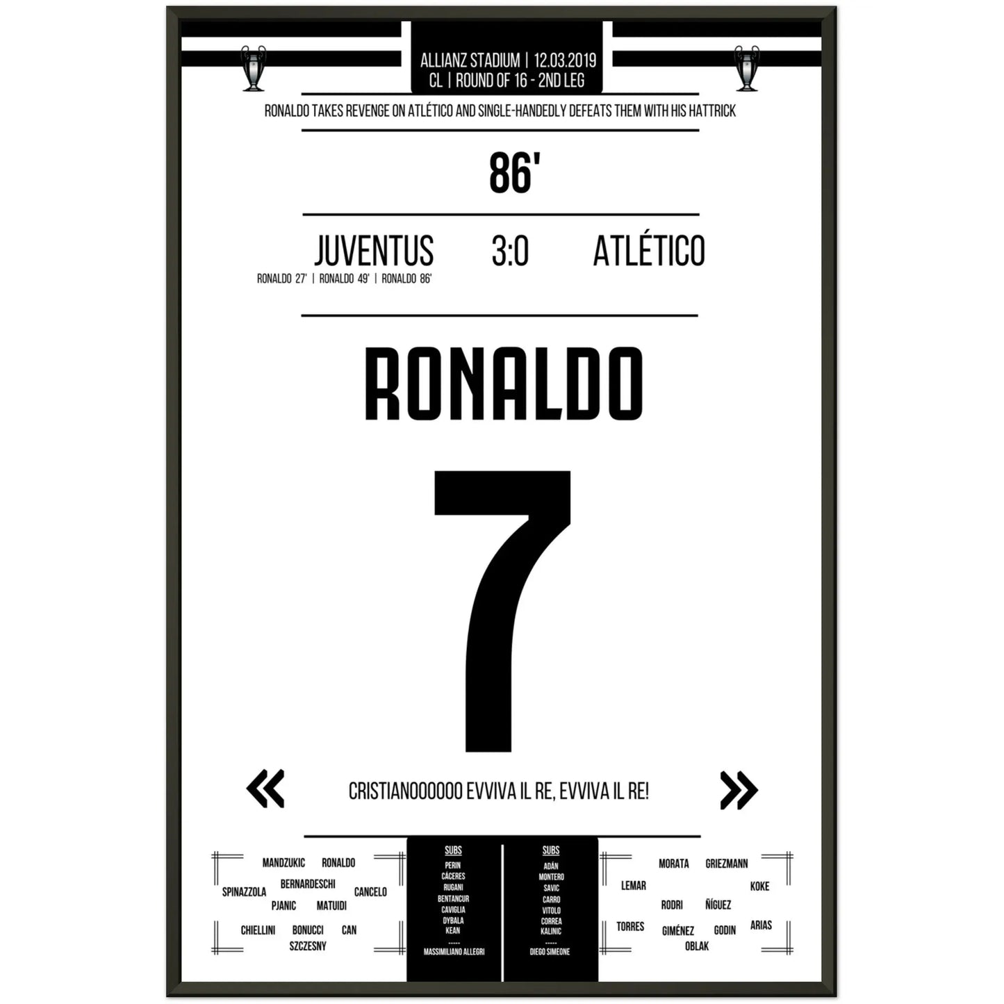 Ronaldo's Rache an Atlético im Champions League Achtelfinal-Rückspiel 2019