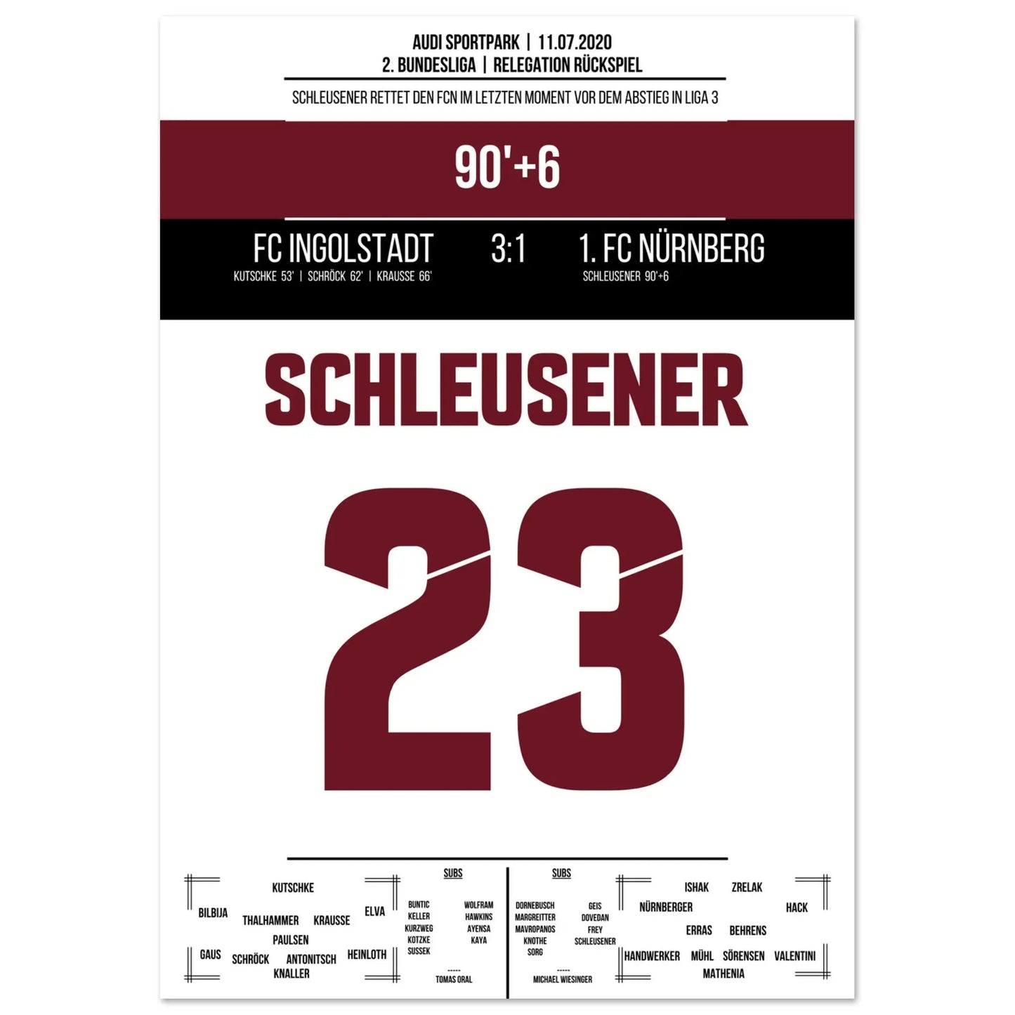 El rescate de última hora de Schleusener en 2020