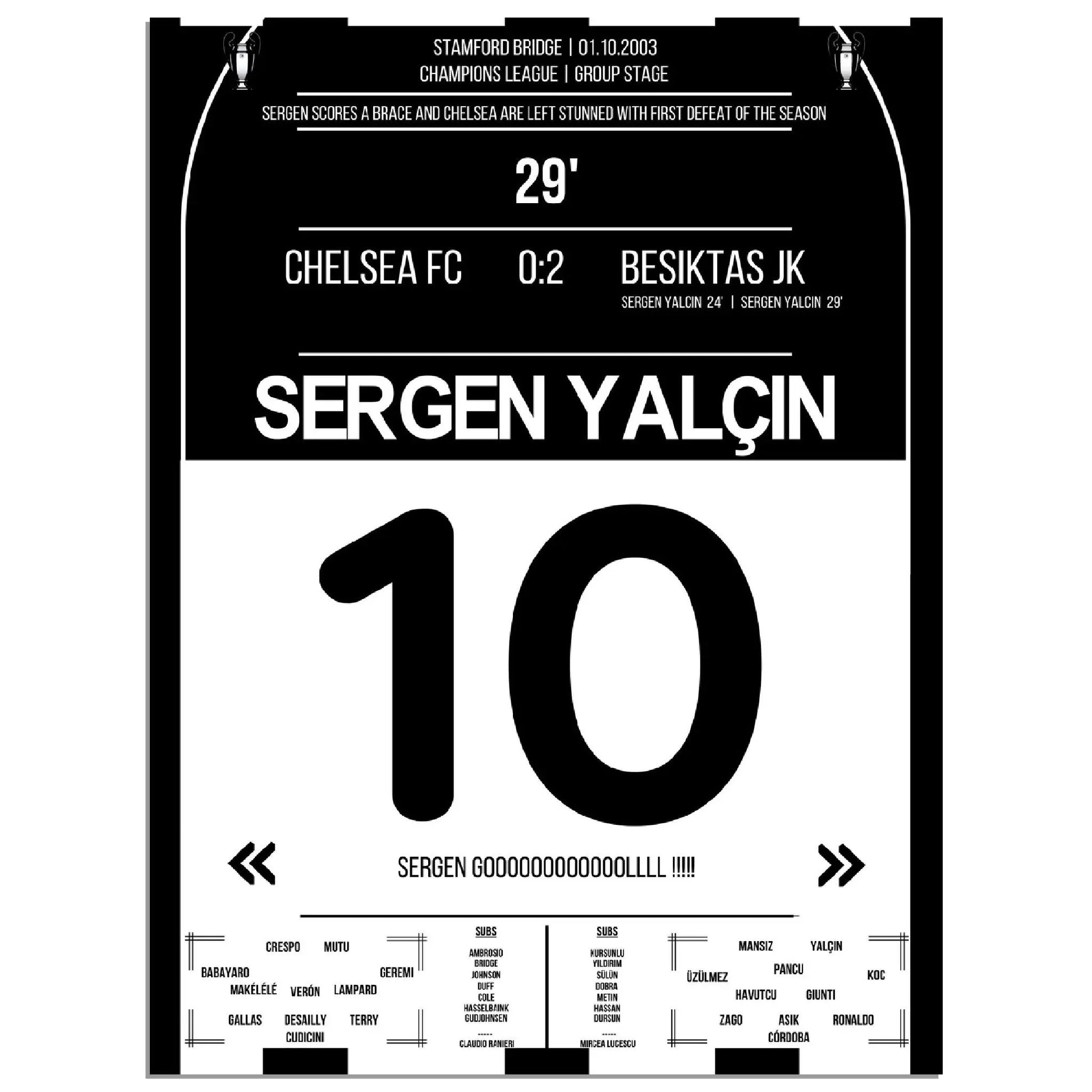 Sergen Yalcin mit Doppelpack bei Besiktas Sieg an der Stamford Bridge 2003 