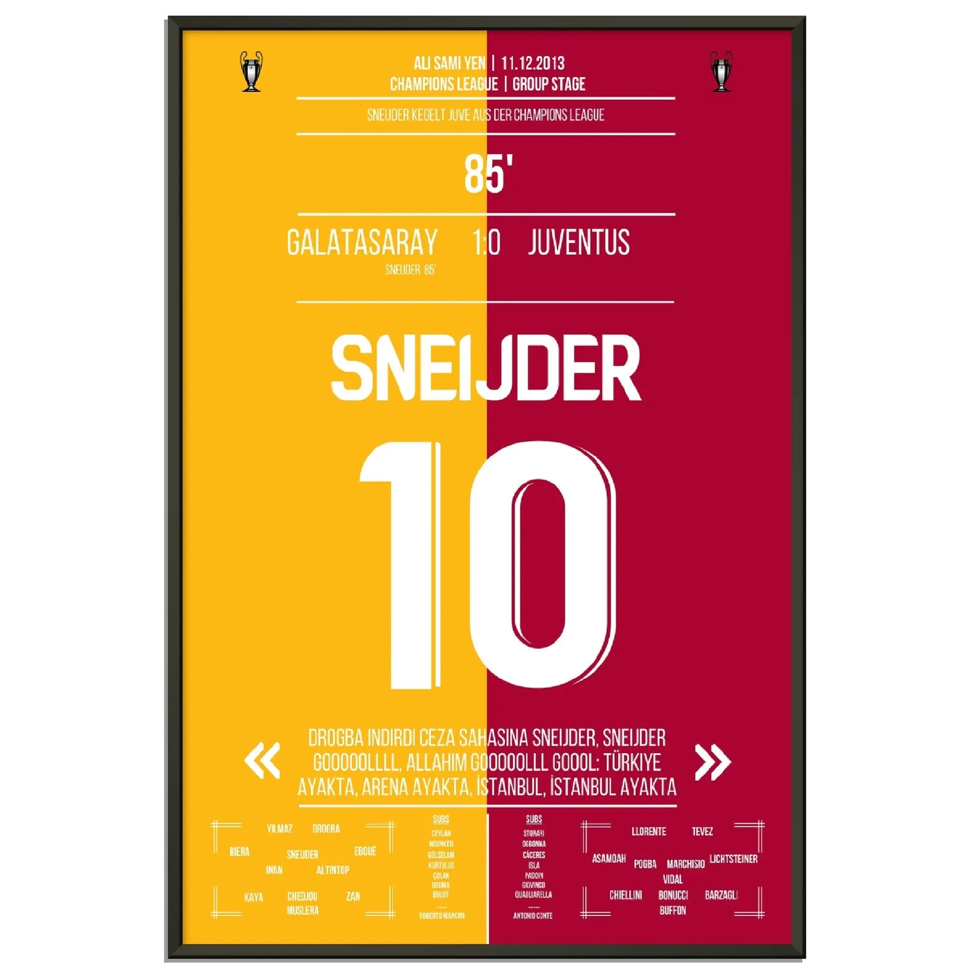 Sneijder macht die Sensation perfekt! Galatasaray wirft Juventus aus der Champions League in 2013 
