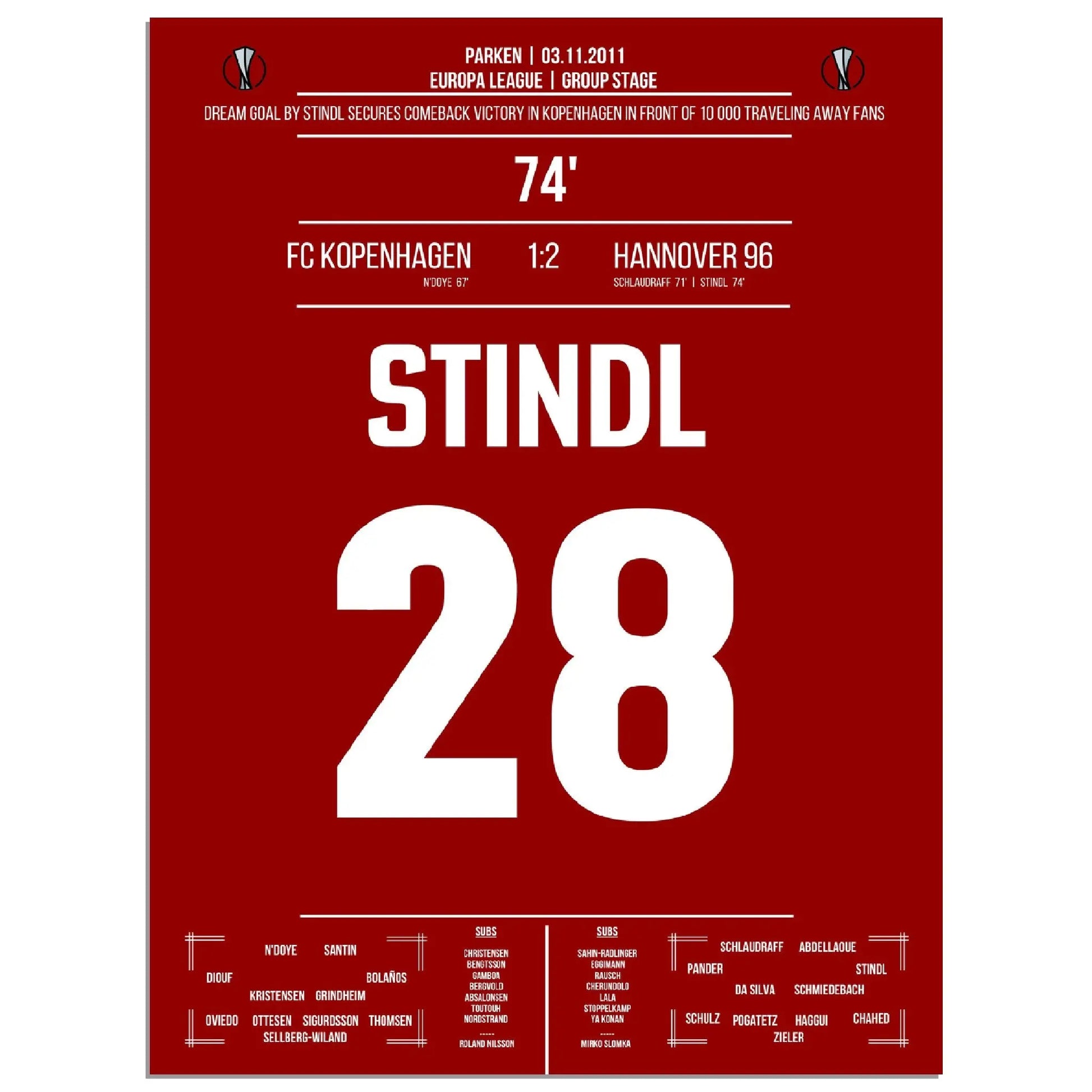 Stindl's Traumtor für Hannover in der Europa League 