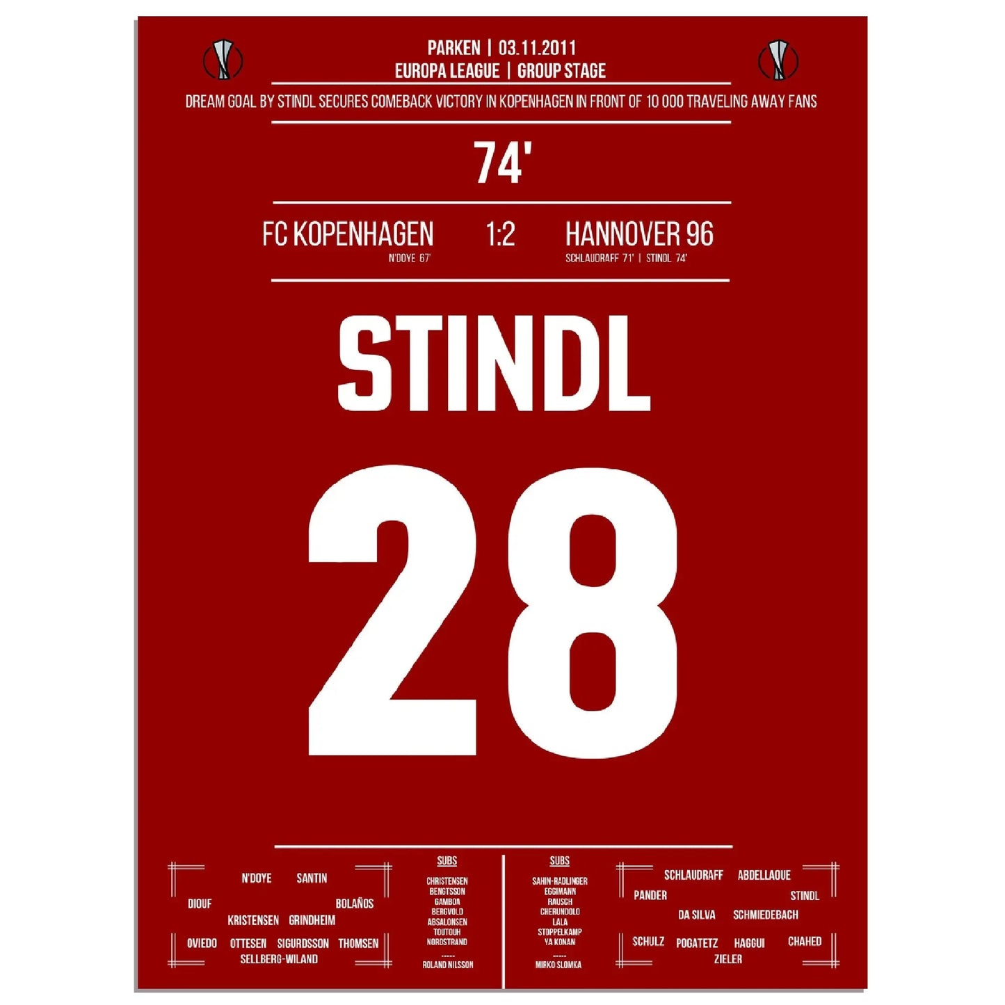 Stindl's Traumtor für Hannover in der Europa League 