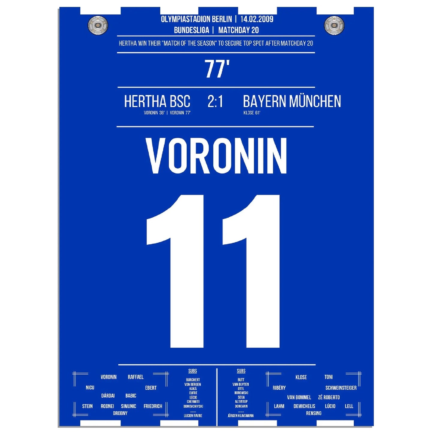 Voronins Tor zur Tabellenführung gegen Bayern 2009 
