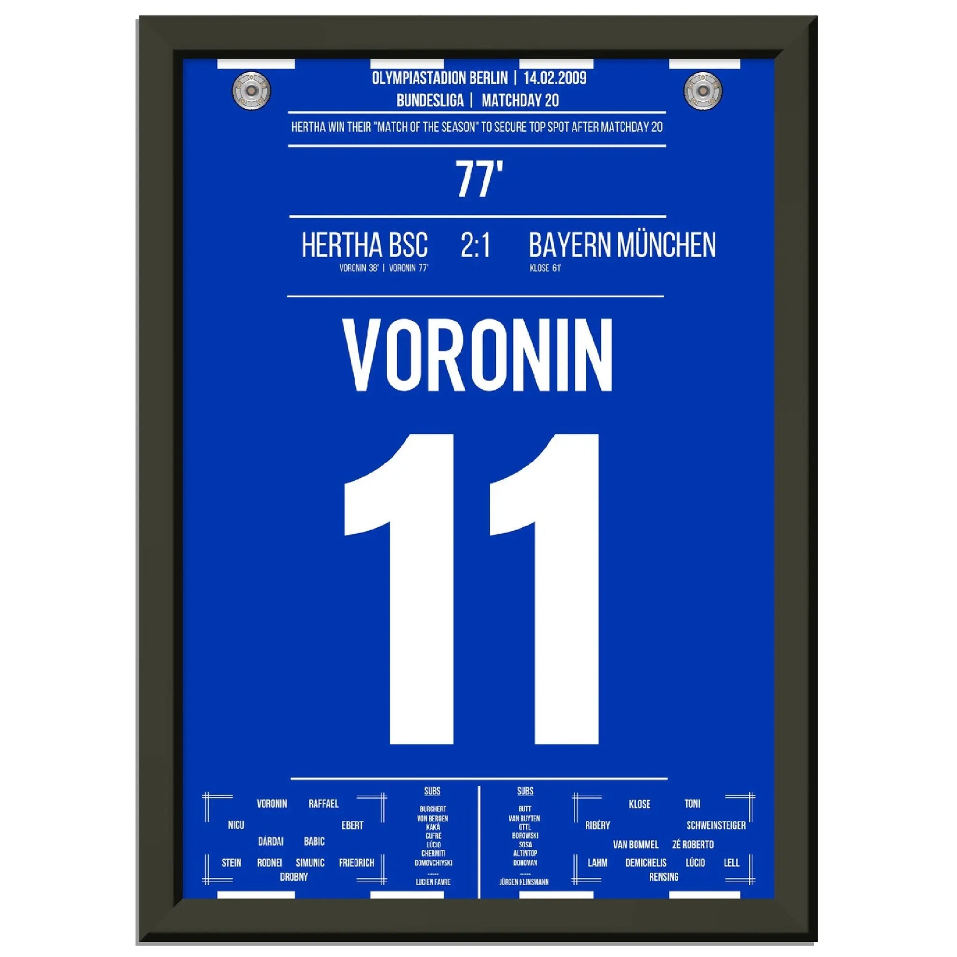 Voronins Tor zur Tabellenführung gegen Bayern 2009 