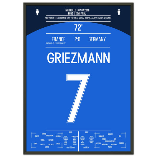 Griezmann schießt Frankreich ins Finale der Euro 2016 50x70-cm-20x28-Schwarzer-Alumiumrahmen