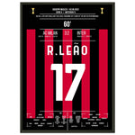 Man Of The Match Performance von Rafael Leão im Derby gegen Inter 50x70-cm-20x28-Schwarzer-Aluminiumrahmen