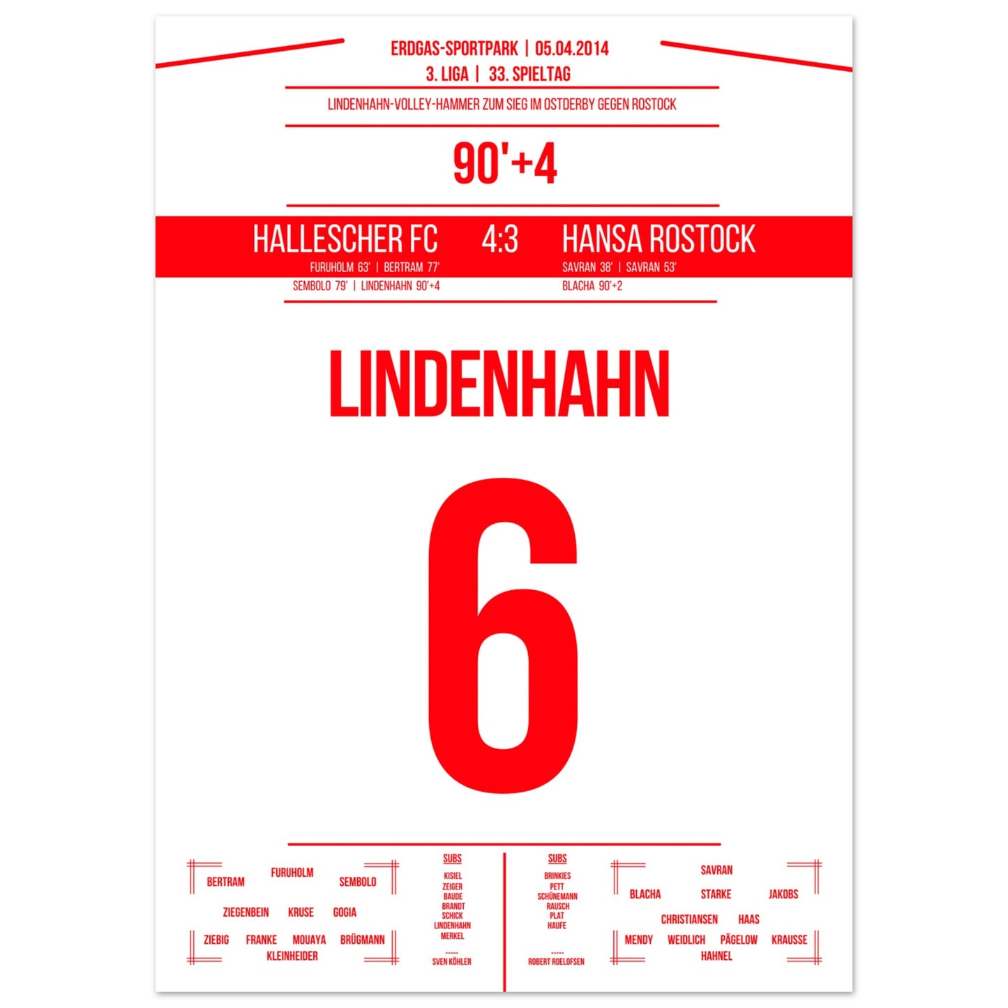 Lindenhahn-Volley zum Sieg in der Nachspielzeit im Ostderby gegen Rostock