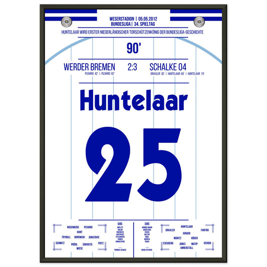 Huntelaar wird erster niederländischer Torschützenkönig der Bundesliga 50x70-cm-20x28-Schwarzer-Aluminiumrahmen