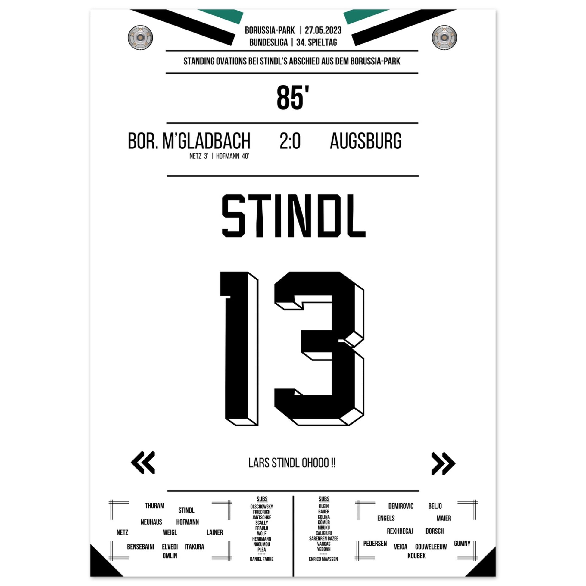 Stindl's Verabschiedung im Borussia-Park 2023 50x70-cm-20x28-Premium-Semi-Glossy-Paper-Poster