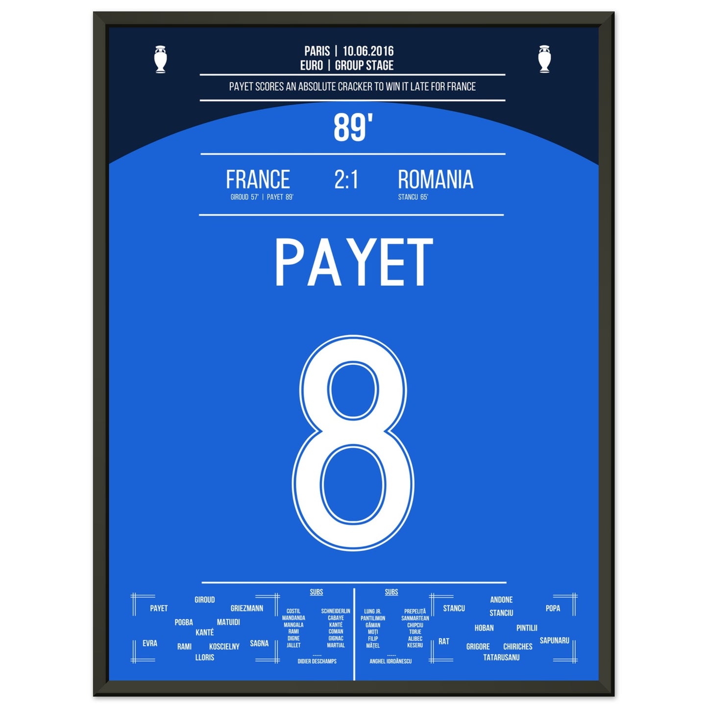 Payet's Traumtor zum Sieg gegen Rumänien bei der Euro 2016