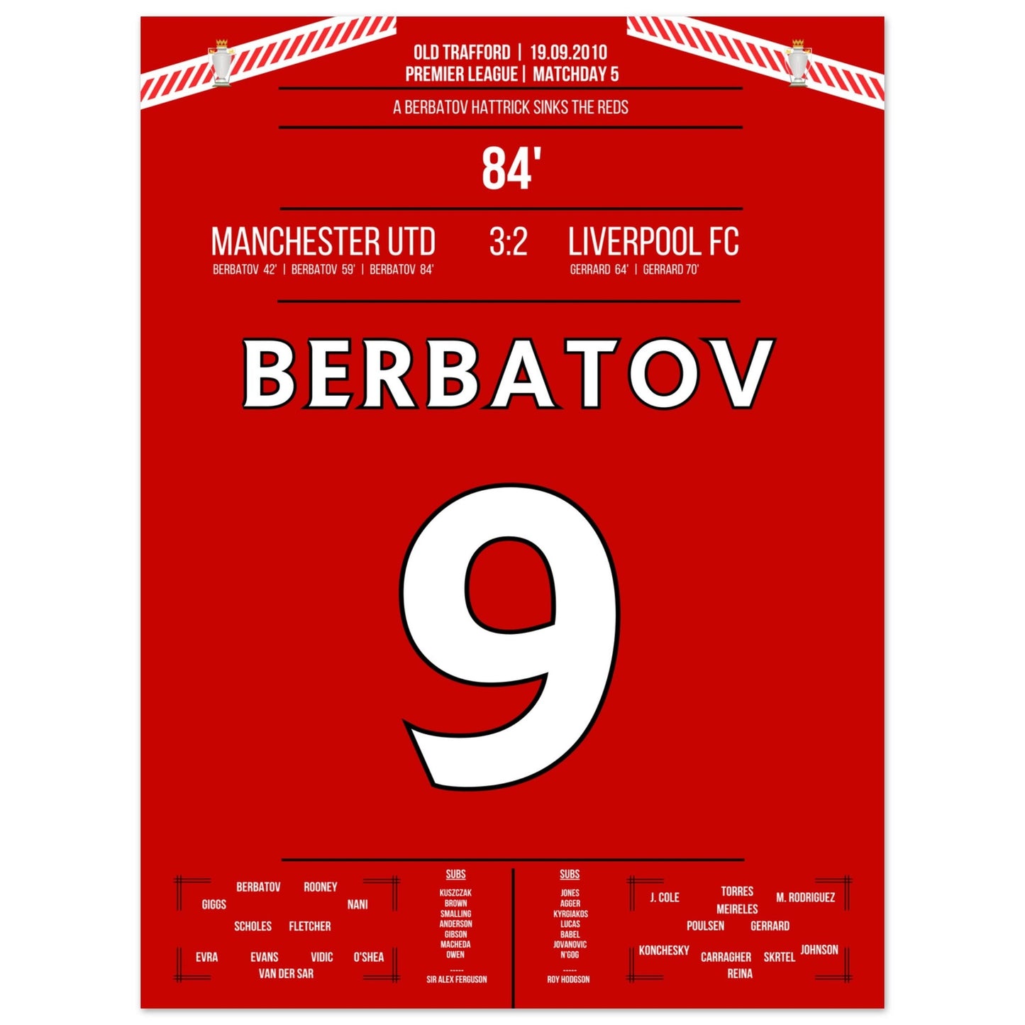 Berbatov-Hattrick versenkt die Reds im Derby 2010