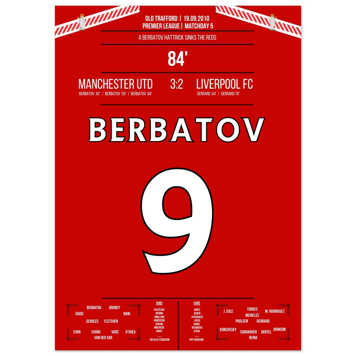 Berbatov-Hattrick versenkt die Reds im Derby 2010