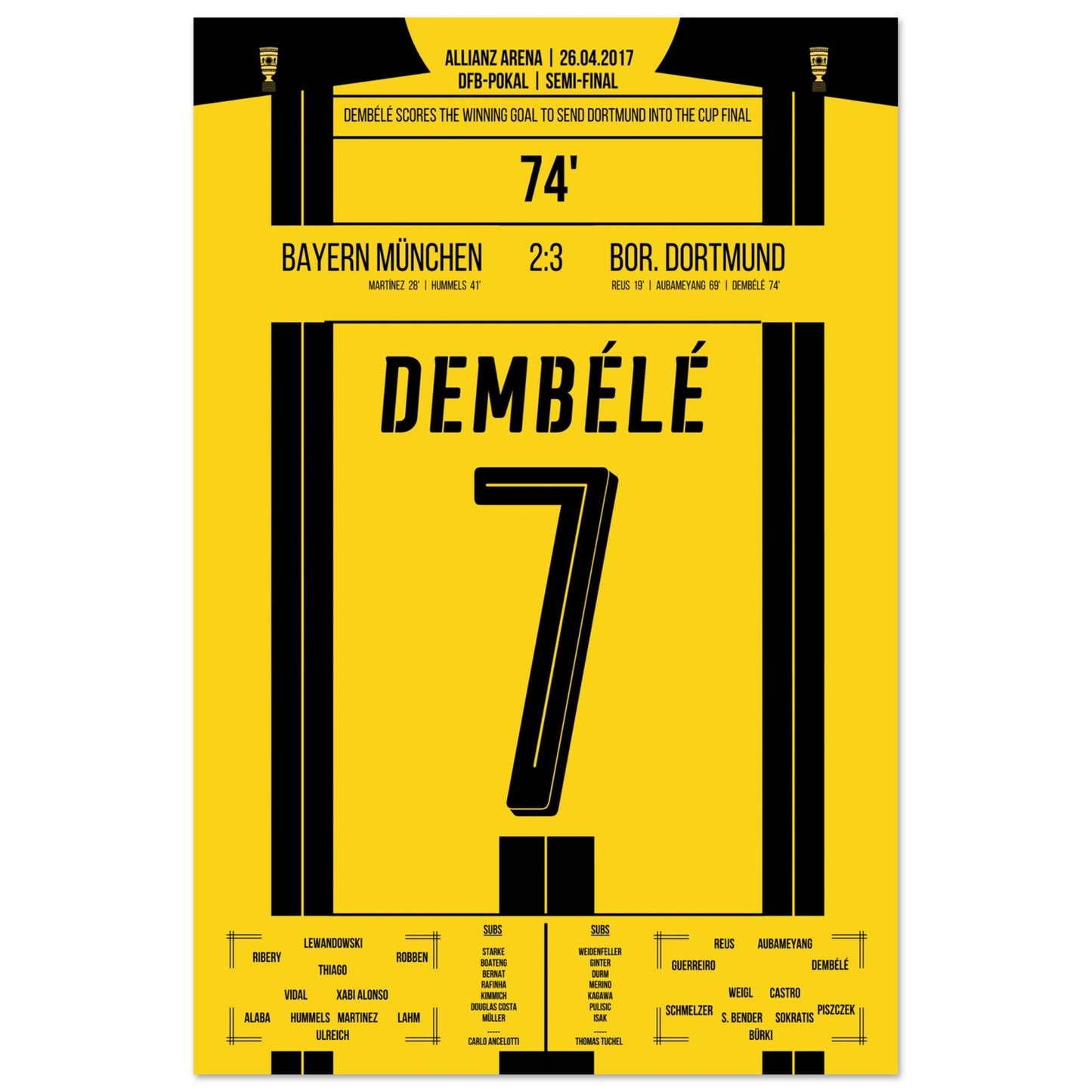 Dembélé's Siegtreffer gegen Bayern zum Finaleinzug 2017