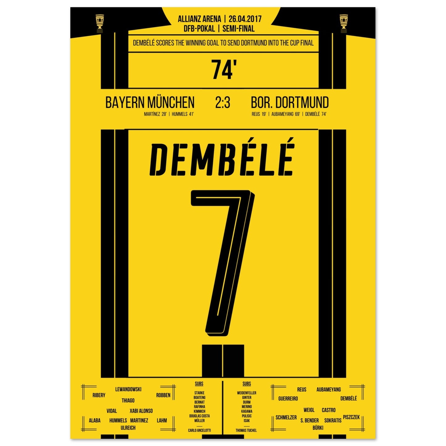 Dembélé's Siegtreffer gegen Bayern zum Finaleinzug 2017 