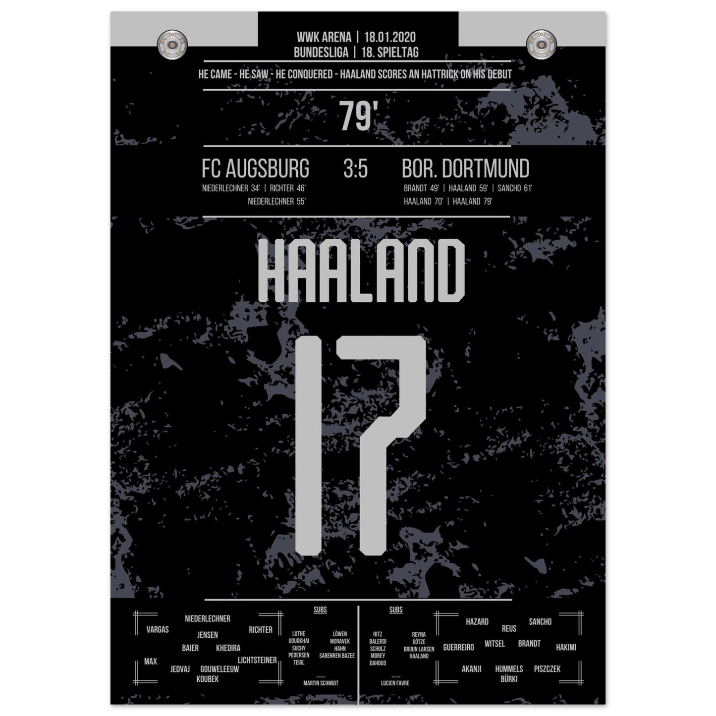 Haaland-Hattrick beim Bundesliga-Debüt in 2020