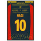 Hagi's Traumtor aus der Distanz gegen Monaco 60x90-cm-24x36-Schwarzer-Aluminiumrahmen