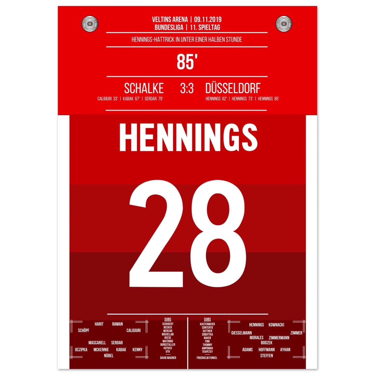 Hennings-Hattrick bei Punktgewinn auf Schalke in 2019