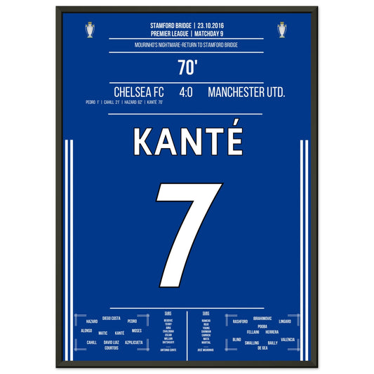Kanté's Solo-Tor bei Mourinho's Albtraum-Rückkehr an die Stamford Bridge 50x70-cm-20x28-Schwarzer-Aluminiumrahmen
