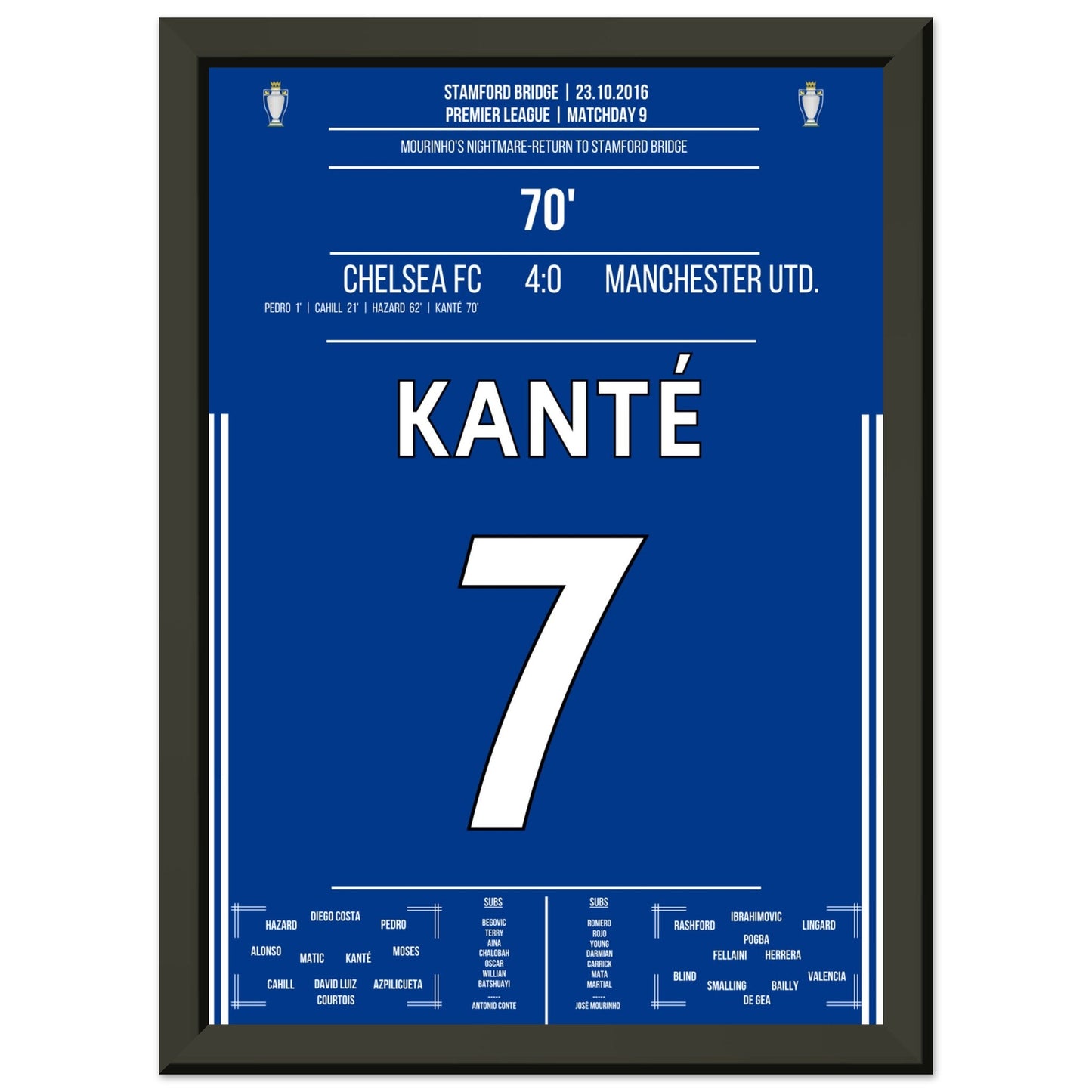 Kanté's Solo-Tor bei Mourinho's Albtraum-Rückkehr an die Stamford Bridge A4-21x29.7-cm-8x12-Schwarzer-Aluminiumrahmen
