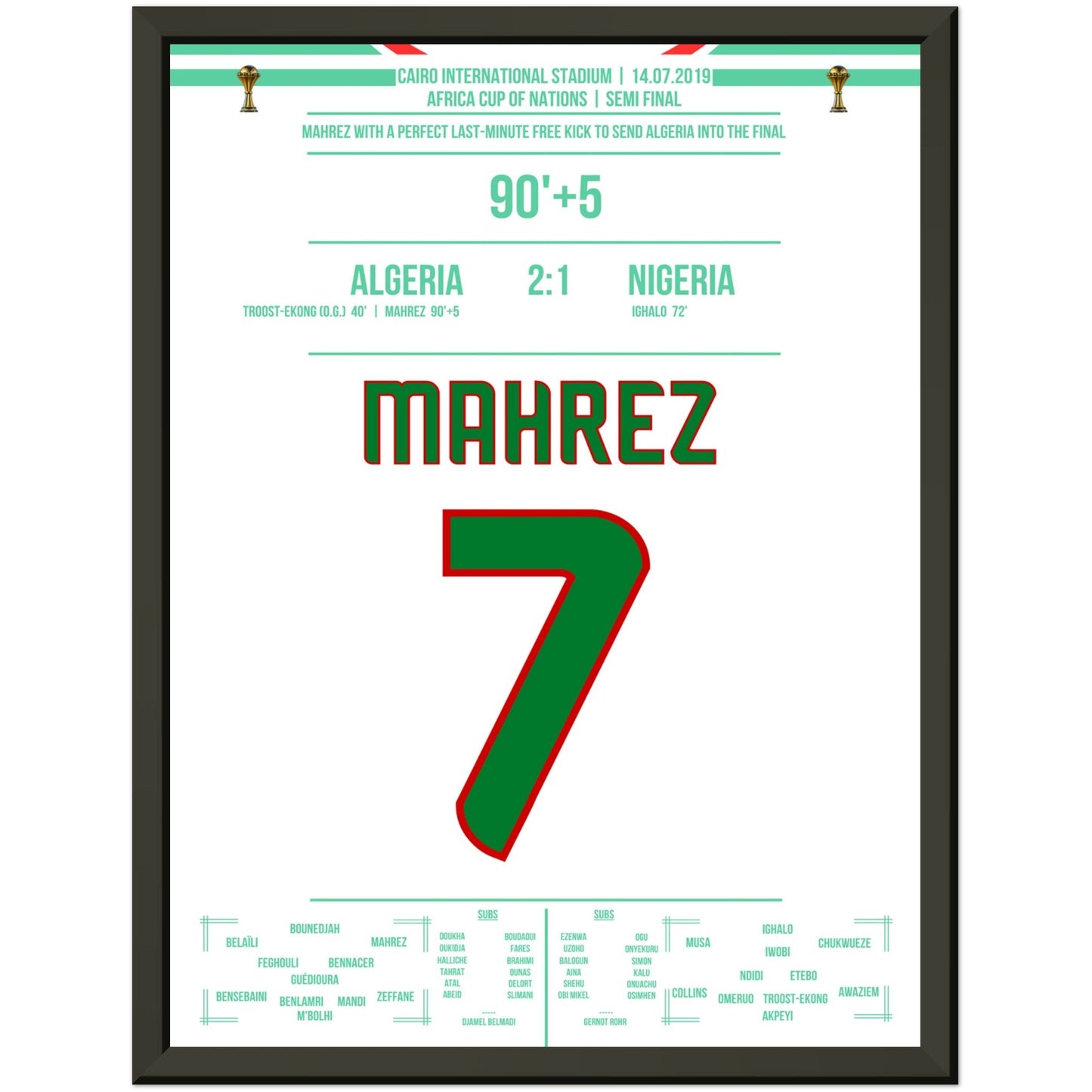 Mahrez' droomvrije trap in de laatste minuut van de halve finale van de Africa Cup of Nations