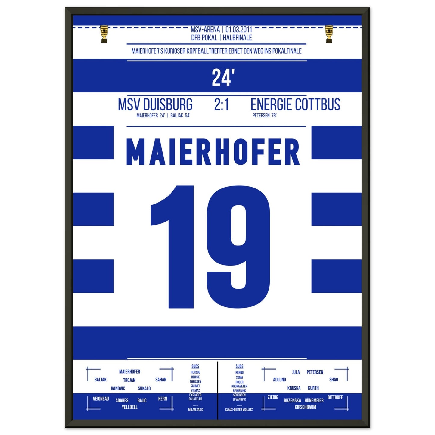 Maierhofer's kurioser Treffer beim Pokal-Finaleinzug 2011 A4-21x29.7-cm-8x12-Ohne-Rahmen