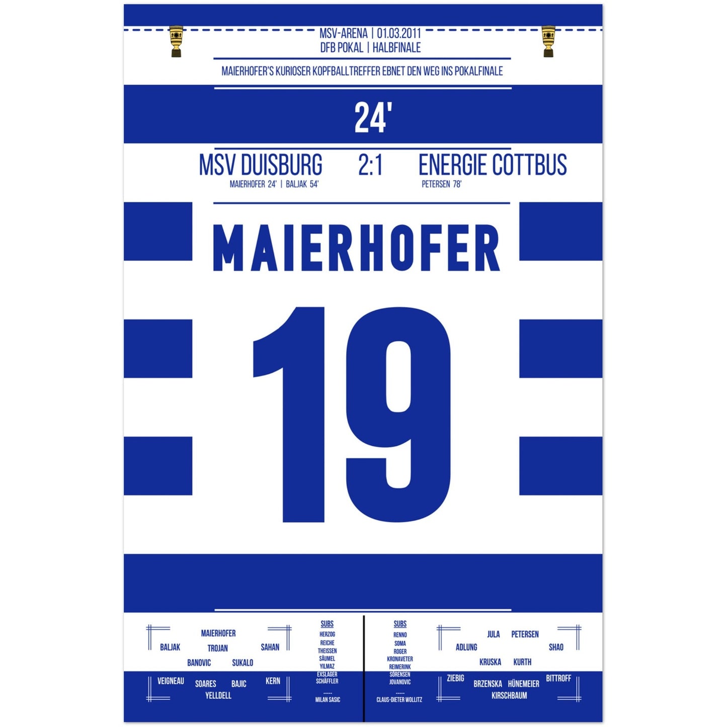 Maierhofer's kurioser Treffer beim Pokal-Finaleinzug 2011 60x90-cm-24x36-Ohne-Rahmen