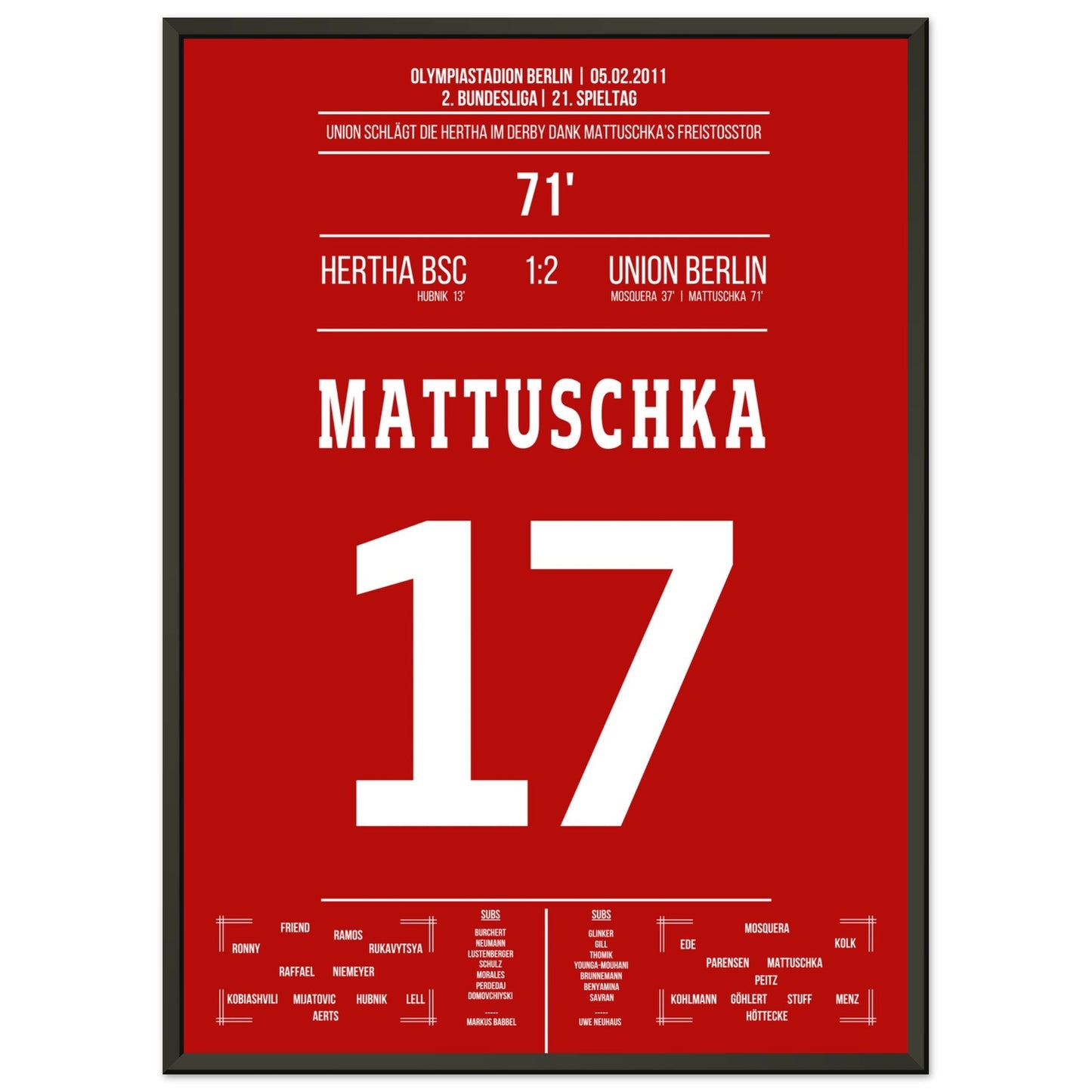 Mattuschka's Freistoßtor zum Derby-Sieg