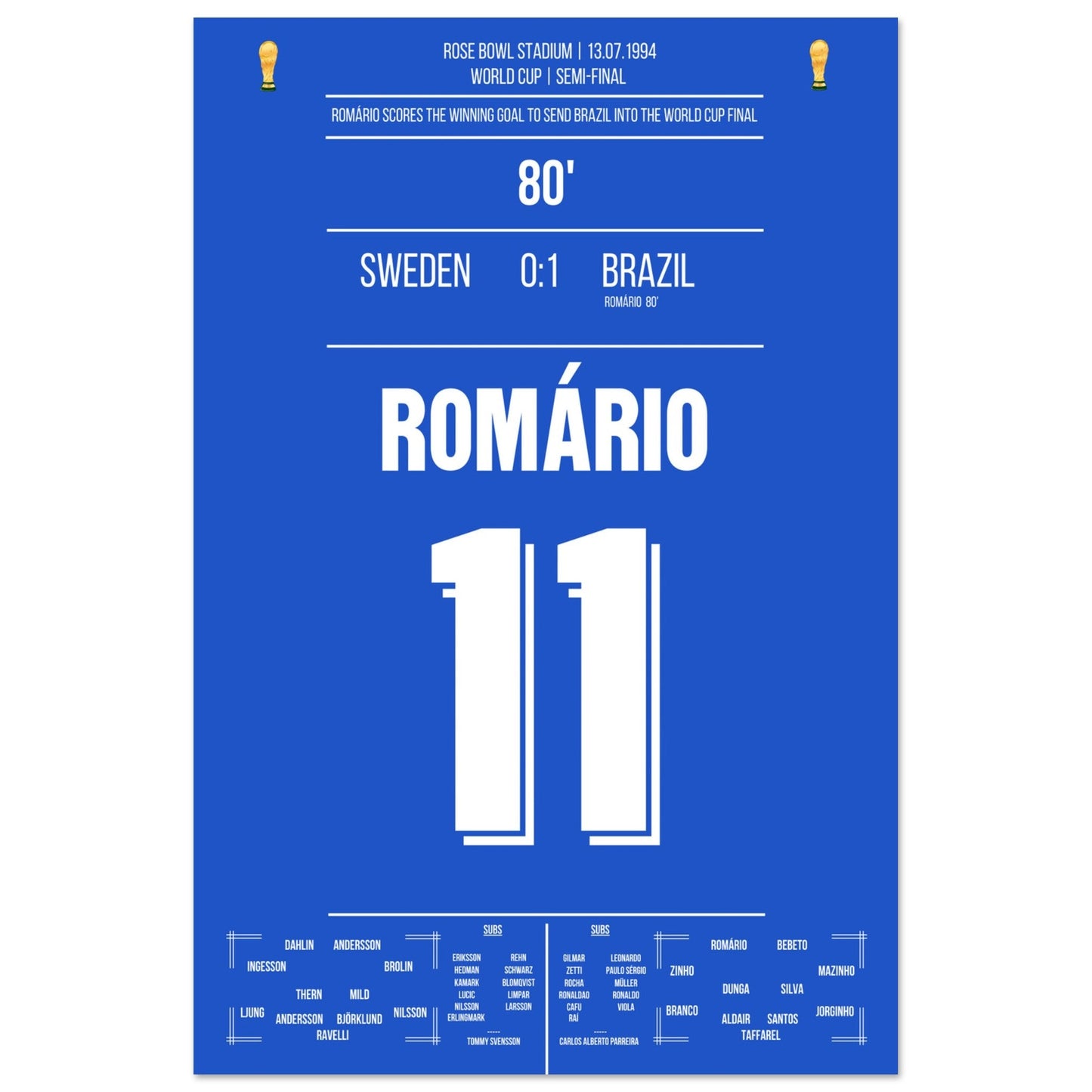 Romario's Siegtreffer im Halbfinale bei der Weltmeisterschaft 1994